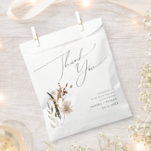 Sacolinha Boho Autumn Wildflower Obrigado