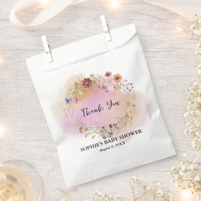 Sacolinha Boho Baby In Bloom Chá de fraldas (Cortado)