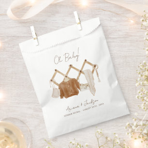 Sacolinha Boho Baby Neutral Chá Convite