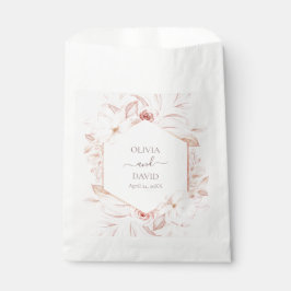 Sacolinha Boho Beige e Rosas Rosa Casando Napkins