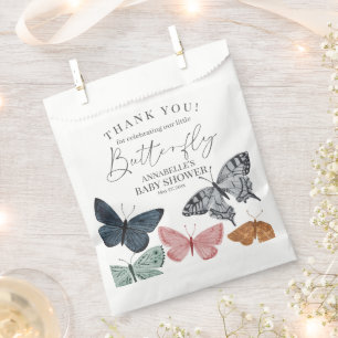 Sacolinha Boho Butterfly Chá de fraldas Dessert Favor Bag