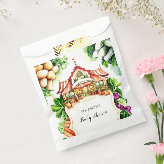 Sacolinha Boho Cabbage Farmer's Market Shower (Selado)