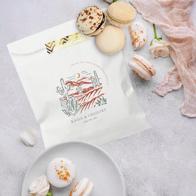 Sacolinha Boho Cactus Desert | Bolsas De Casamento (Criador carregado)