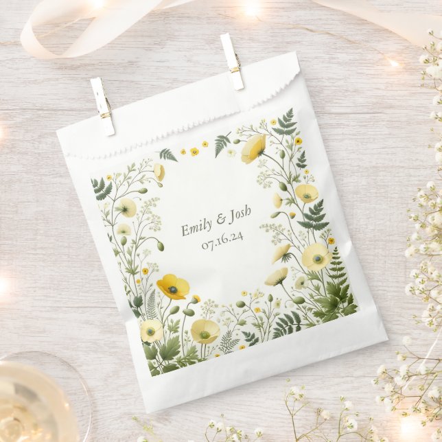 Sacolinha Boho Chic Yellow e Olive Wilflower (Cortado)