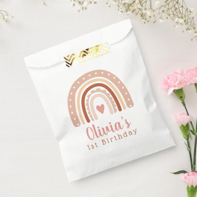 Sacolinha Boho-Cinto-Arco-Íris Garotas Primeiro Aniversário (Selado)