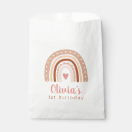 Sacolinha Boho-Cinto-Arco-Íris Garotas Primeiro Aniversário