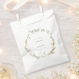 Sacolinha Boho Dry Palm Pampas Grass Floral Wreath Casamento