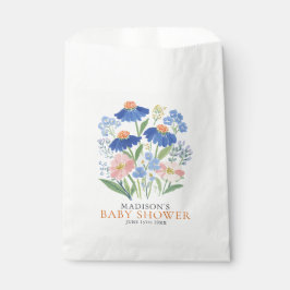 Sacolinha Boho Dusty Blue Wildflower Baby in Bloom