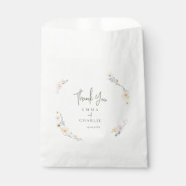 Sacolinha Boho Flores Botânicas Casamento Script