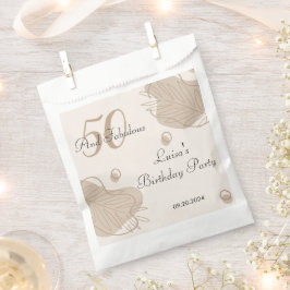 Sacolinha Boho Moderno Folha de Todos os Anos Aniversário