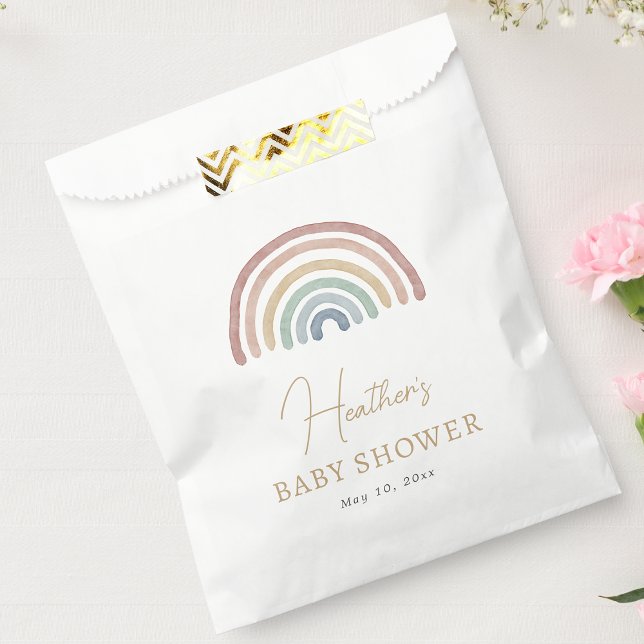 Sacolinha Boho Rainbow (Cute Boho Rainbow Baby Shower Favor Bag by Painted Paperie
)