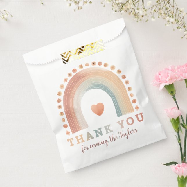 Sacolinha Boho Rainbow Favor Bag - Watercolor Th (Selado)