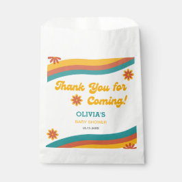 Sacolinha Boho Retro Sunshine Obrigado Chá de fraldas