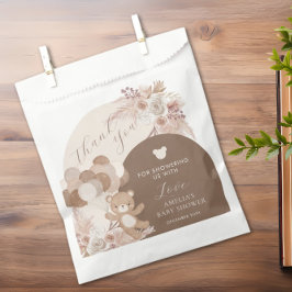 Sacolinha Boho Teddy Bear Barly Chá de fraldas de Espera Obr