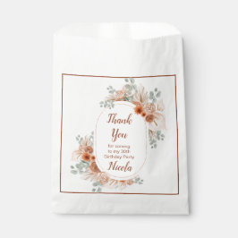 Sacolinha Boho Terracotta Pampas Grass Birthday