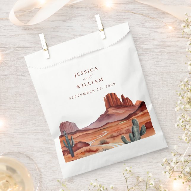 Sacolinha Boho Watercolor Desert Wedding (Cortado)