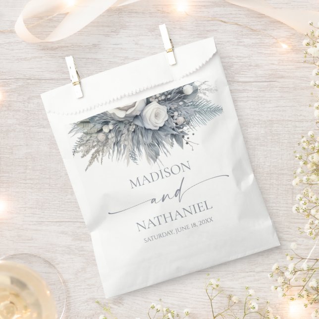 Sacolinha Boho White Rose Floral Flower Garden Casamento (Cortado)