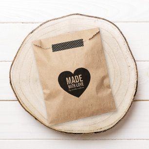 Sacolinha Bold Na moda Rustic Feed with Love Heart