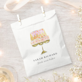 Sacolinha Bolo Colorido Minimal Pastel Aguarela Padaria