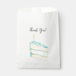 Sacolinha Bolo De Aniversário Agradecimento Aquarela