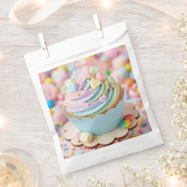 Sacolinha Bolo de Aniversário Colorido com Marshmallow Paste