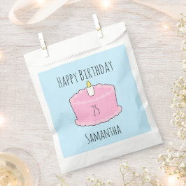 Sacolinha Bolo de aniversário Rosa