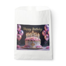 Bolo de aniversário rosa luxuoso elegante extravag