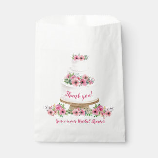 Sacolinha Bolo de Casamento Floral Cor de Água Rosa, Bem-vin