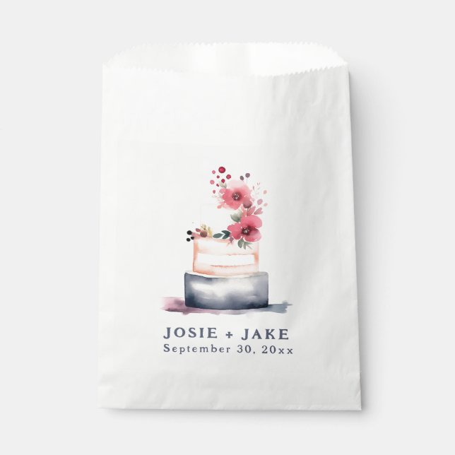 Sacolinha Bolo de casamento pastel favorece bolsas (Frente)