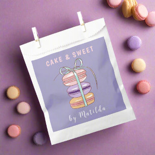 Sacolinha Bolo de Macaron e produtos de pastelaria