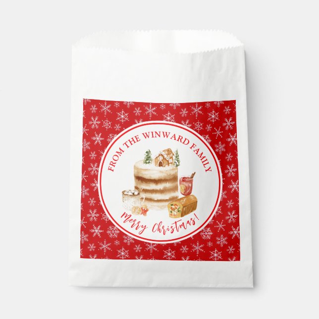 Sacolinha Bolo De Natal De Confeitaria De Feriado (Frente)