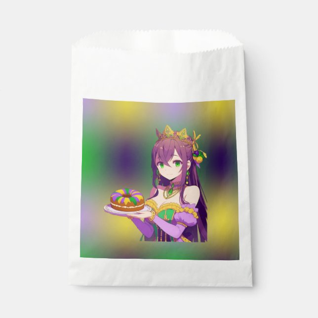 Sacolinha Bolo Rei Anime Mardi Gras (Frente)