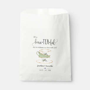 Sacolinha Bolsa de casamento Tea Favor Bolsas verde eucalipt