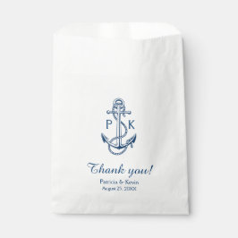 Sacolinha Bolsa de favorito de casamento náutico | Bolsa de