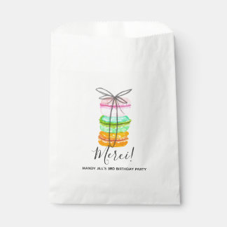 Sacolinha Bolsa de festa de aniversário de macarão francês