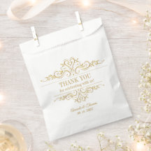Bolsa de ouro elegante e branco de casamento
