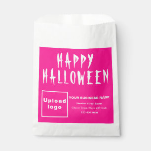Sacolinha Bolsa de Papel em Segundo Plano Rosa do Halloween