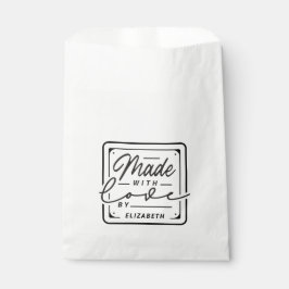 Sacolinha Bolsas com Etiqueta Feita com Amor Modernas