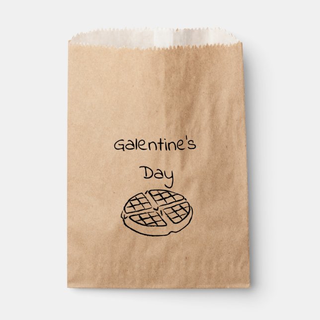 Sacolinha Bolsas de abastecimento de waffle do dia de Galent (Frente)