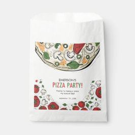 Sacolinha Bolsas De Favor De Aniversário Da Pizza Party