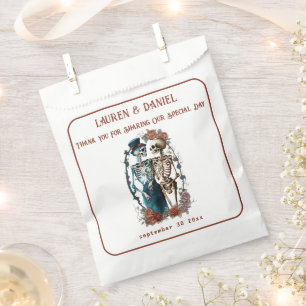 Sacolinha Bolsas De Favor De Casamento De Esqueleto Gótico M
