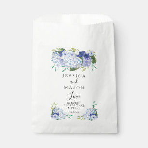 Sacolinha Bolsas de Favor de Casamento de Hydrangea Azul