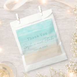 Sacolinha Bolsas de Favor de Casamento de Praia Modern Abstr