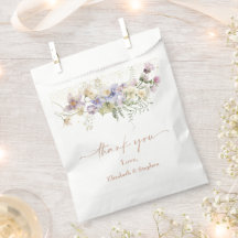 Bolsas De Favor De Casamento Floral De Aquarela El