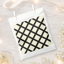 Sacolinha Bolsas de Favor de Lattice (Creme & Black)
