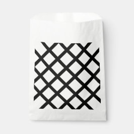 Sacolinha Bolsas de Favor de Lattice (Creme & Black)