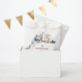 Sacolinha Bolsas De Favor Do Monograma Rustic Mountain Weddi