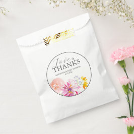 Sacolinha Bolsas de Favor Floral Personalizadas para Chá de 