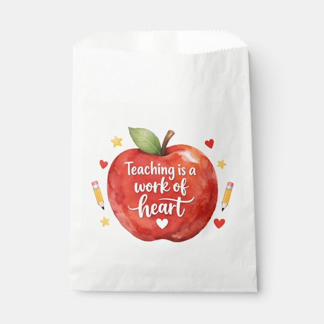 Sacolinha Bolsas de Favor para Professores - Ensinar é uma O (Frente)