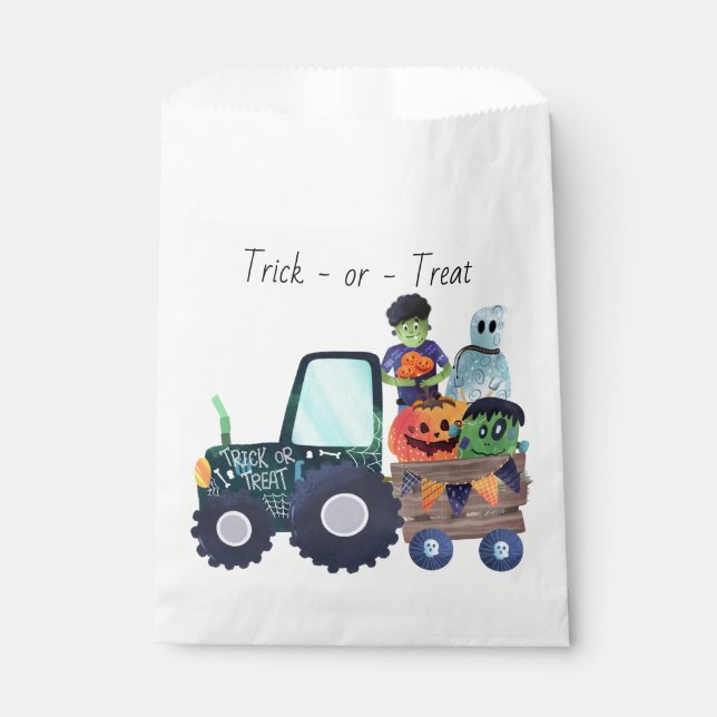Sacolinha Bolsas de favorecimento do Monster Truck Halloween (Frente)